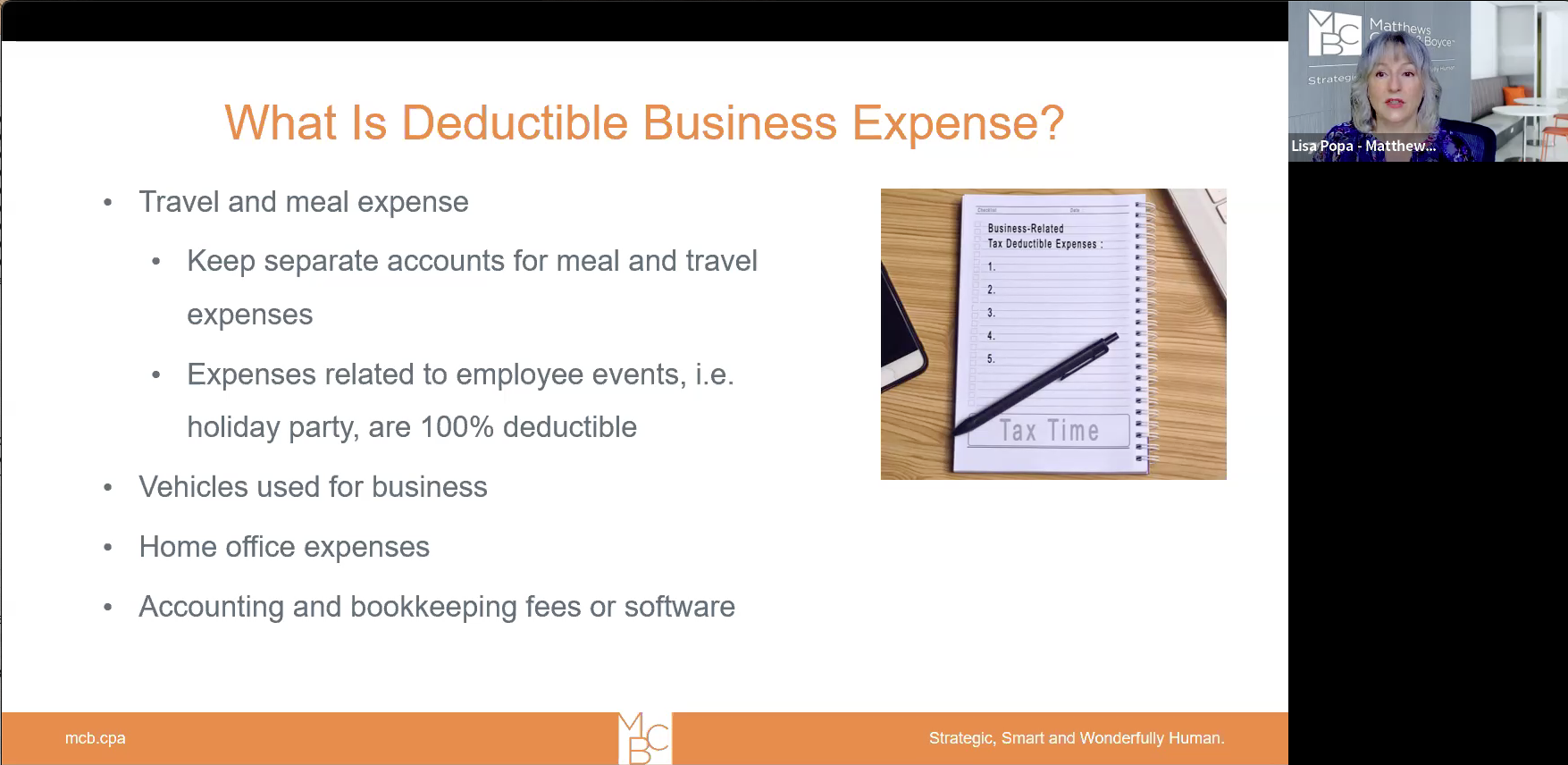 Lisa Popa - End of Year Tax Tips